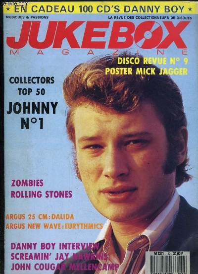 Jukebox Magazine N32 - 6me anne : Johnny N1 - Zombies, Rolling Stone, Danny boy interview, Screamin' Jay Hawkins, John cougar Mellencamp - Poster de Mick JAGGER ...