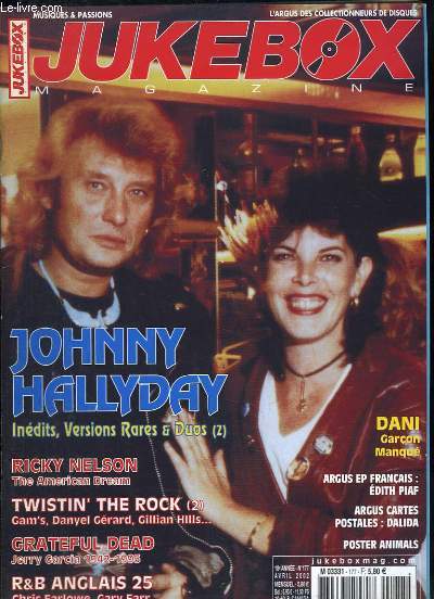Jukebox Magazine N177 - 18me anne : Johnny HALLYDAY, indits, versions Rares & Duos - Ricky Nelson - Grateful Dead - Poster Animals