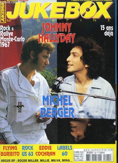 Jukebox Magazine N245 - 23me anne : Michel Berger, 15 ans dj - Johnny HALLYDAY - Flying Burito - Rock US 63 - Eddie COCHRAN - Labels 60 ...