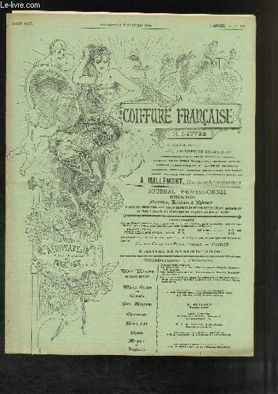La Coiffure Franaise illustre N101 - 9me anne : Les Fards - Coiffures de MM. Bataille et Gaugois ...