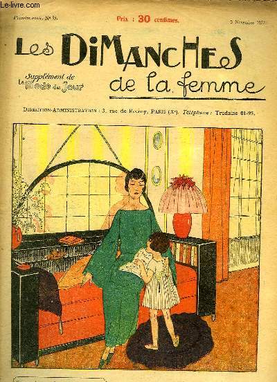 Les Dimanches de la femme N35 - 1re anne : Le Divan Bibliothque - Les Oranges - Le Percelage - Le Fumoir - Ornements de Style Empire