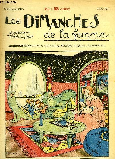 Les Dimanches de la femme N116 - 3me anne : Boudoir Moderne - Le Point devant - Un chapeau en lin floche crochet avec Ruban Rococo - Chambre d'Enfant