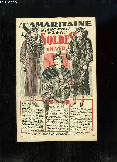 Catalogue des Soldes d'Hiver 1934, des Magasins 