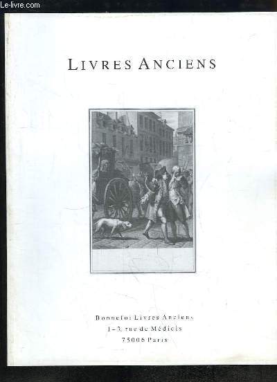Catalogue N120 de la Librairie Bonnefoi, de Livres Anciens