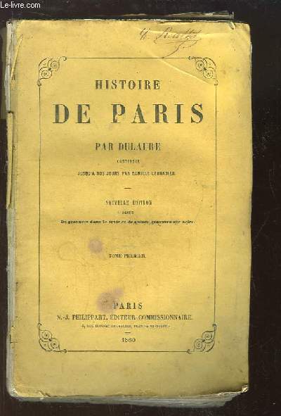 Histoire de Paris. EN 5 TOMES