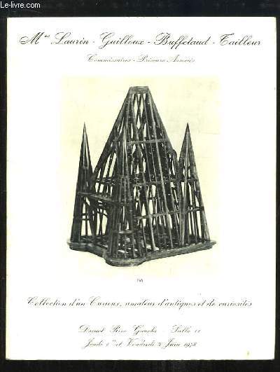 Catalogue de la Vente aux Enchres du 1er et 2 juin 1978,  l'Htel Drouot, de la Collection d'un curieux amateur d'antiques et de curiosits.