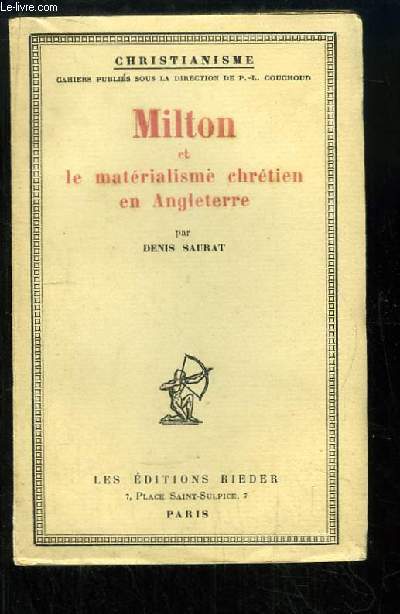 Milton et le matrialisme chrtien en Angleterre.