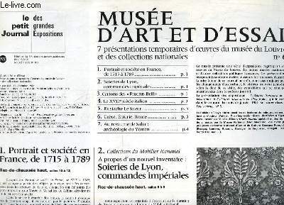 Le Petit Journal des Grandes Expositions, nouvelle srie N102 : Muse d'Art et d'Essai. 7 prsentations temporaires d'oeuvres du muse du Louvre et des collections nationales.