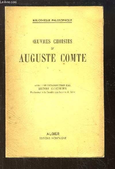 Oeuvres choisies d'Auguste Comte