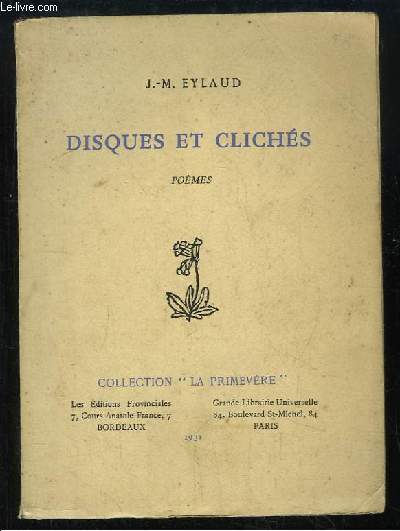 Disques et clichs. Pomes.