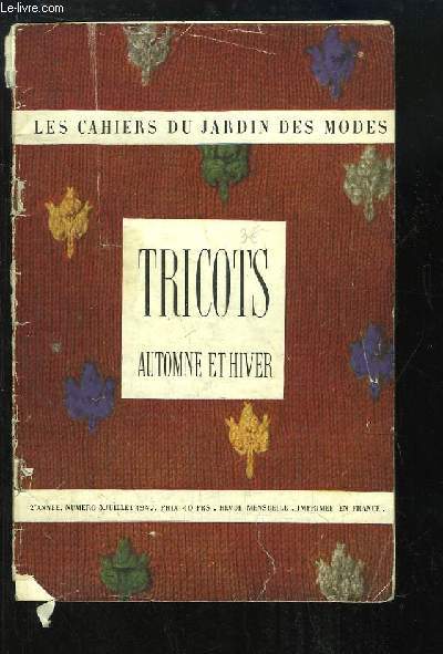 Les cahiers du Jardin des Modes, N8 - 2e anne : Tricots, automne et hiver.