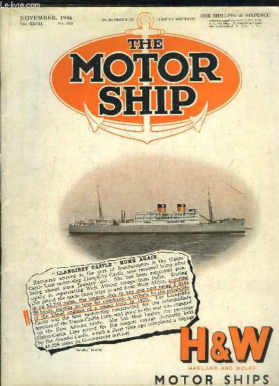 The Motor Ship N322, Volume 27 : H & W, Harland and Wolff.