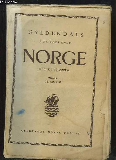 Gyldendals nye kart over Norge.
