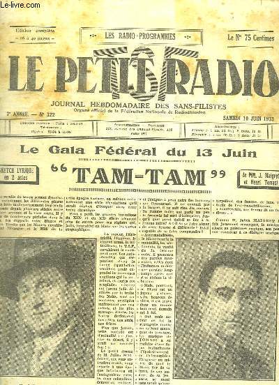 Le Petit Radio TSF, N322 - 7me anne : Le Gala Fdral du 13 juin, 