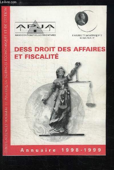 DESS Droit des Affaires et Fiscalit. Annuaire 1998 - 1999