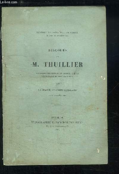 Discours de M. Thuillier.