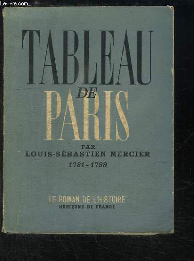 Tableau de Paris. 1781 - 1788