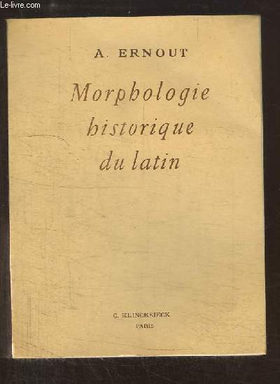 Morphologie historique du Latin