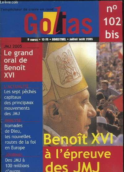 Golias N102 bis : Benoit XVI  l'preuve des JMJ