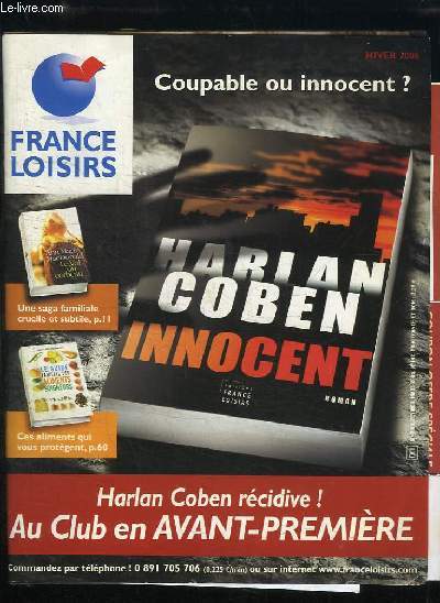 Catalogue France Loisirs, Hiver 2006. Harlan Coben rcidive.