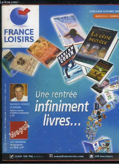 Catalogue France Loisirs, Automne 2006. Une rentre infiniment livres ...