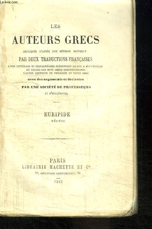 Les Auteurs Grecs. Euridipe : Hcube
