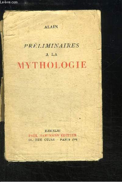 Prliminaires  la Mythologie