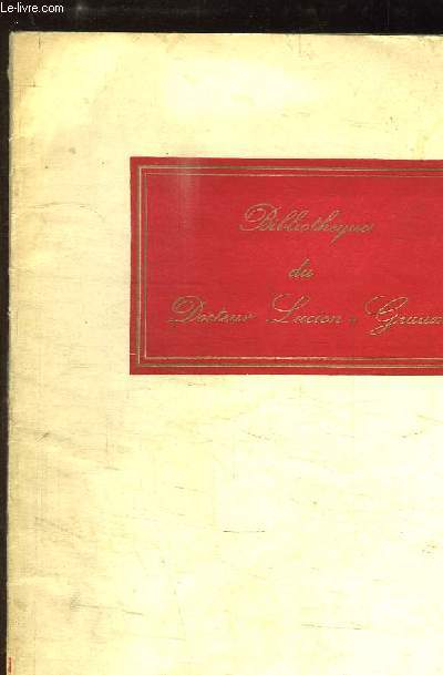 Bibliothque du Docteur Lucien-Graux, 9me partie