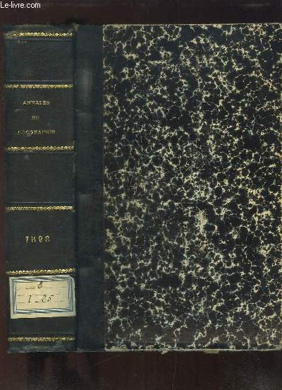 Annales de Gographie. TOME 7 : Anne 1898. Suivies de Bibliographies de 1897 (7e bibliographie annuelle)