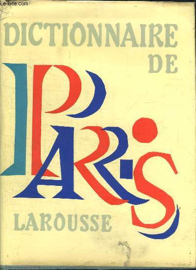 Dictionnaire de Paris.