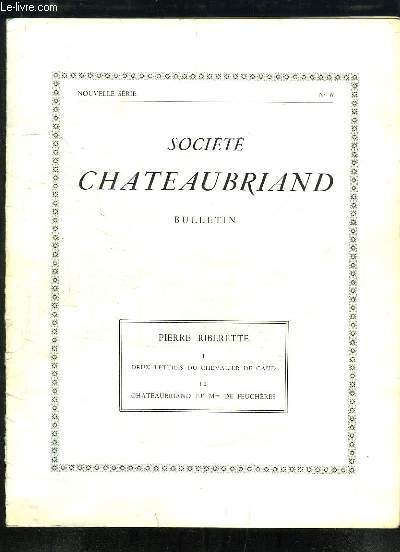Deux Lettres du Chevalier de Caud - Chateaubriand et Mme de Feuchres.Tirage--part du Bulletin de la Socit de Chateaubriand, n6 de la Nouvelle srie.