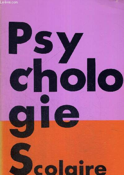 PSYCHOLOGIE SCOLAIRE N 29-30 - 1979