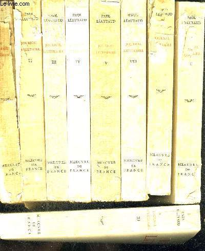 JOURNAL LITTERAIRE - 9 VOLUMES - TOMES 1 A 5 - TOMES 8 A 11