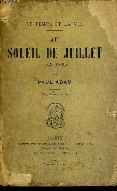 AU SOLEIL DE JUILLET - 1829-1830