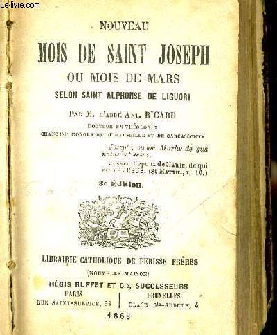 NOUVEAU MOIS DE SAINT JOSEPH - OU MOIS DE MARS