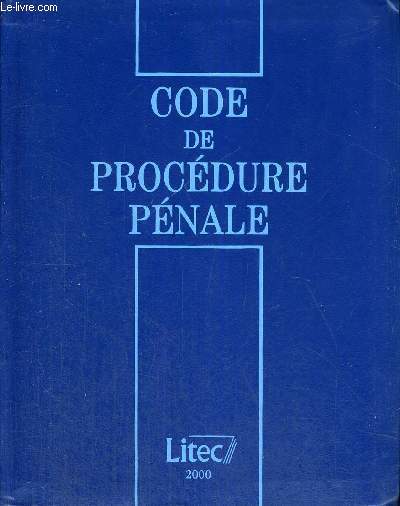 CODE DE PROCEDURE PENALE 2000