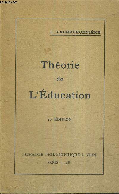 THEORIE DE L'EDUCATION