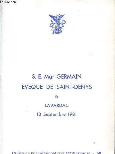S.E MGR GERMAIN EVEQUE DE SAINT-DENYS A LAVARDAC 13 SEPTEMBRE 1981