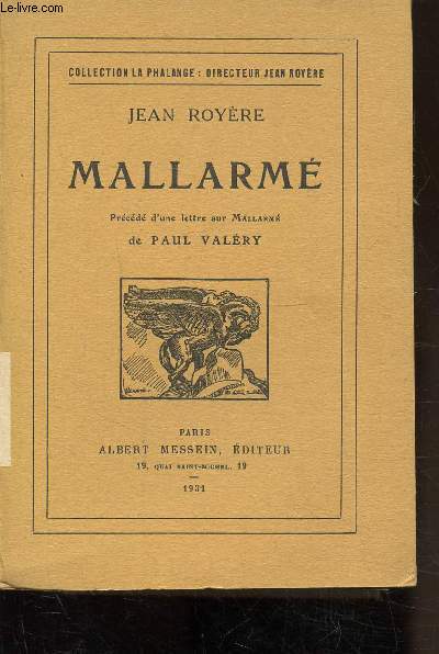 MALLARME - PRECEDE D'UNE LETTRE SUR MALLARME DE PAUL VALERY