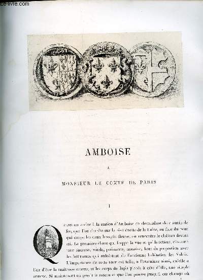 AMBOISE- A MONSIEUR LE COMTE DE PARIS