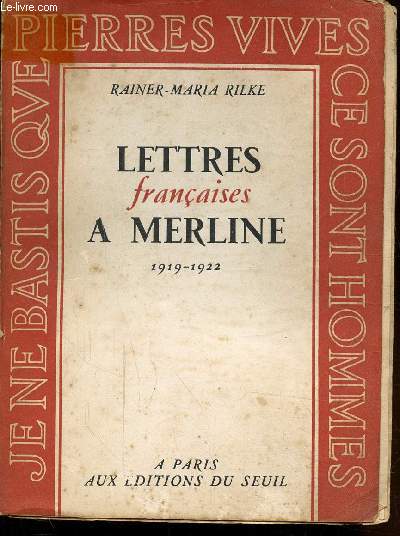 LETTRES FRANCAISE A MERLINE 1919 - 1922
