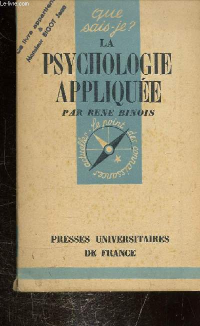 LA PSYCHOLOGIE APPLIQUEE -