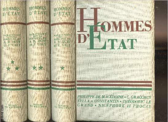 Hommes d'tat - 3 volumes -