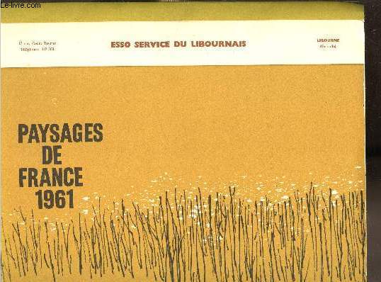 Calendrier Esso Service du Libournais - Paysages de France 1961
