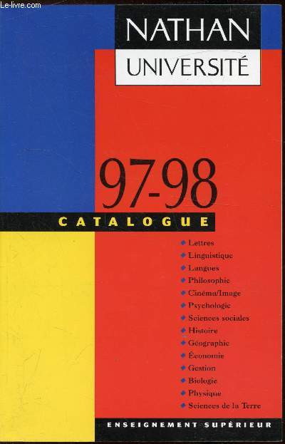 Nathan Universit - Enseignement suprieur - Catalogue 97 - 98