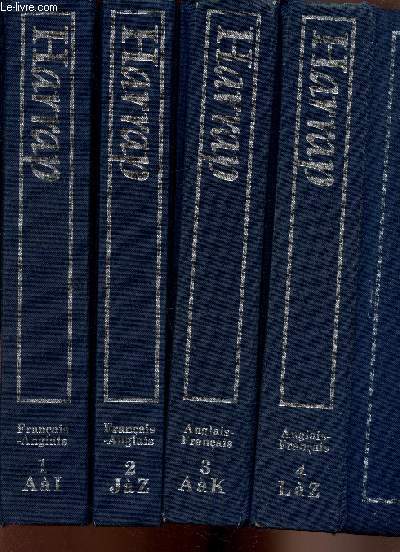Grand Harrap - Dictionnire franais-anglais et anglais-franais - Edition Atlas - 4 Volumes -