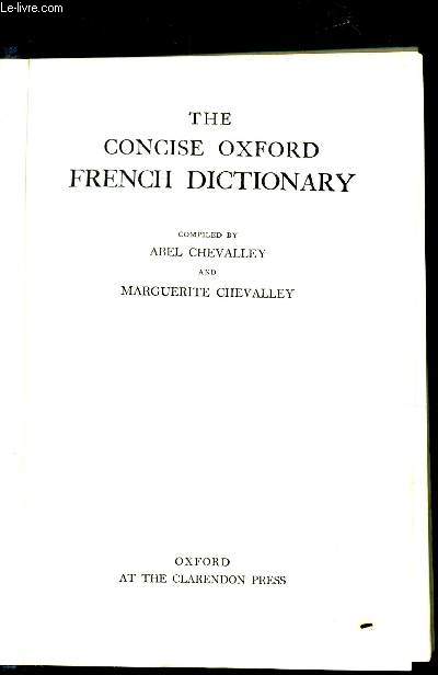 The concise Oxford French Dictionary -