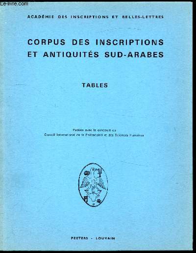 Corpus des inscriptions et antiquits Sur-Arabes -
