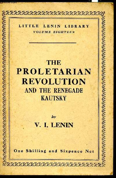The proletarian revolution and the renegade kautsky