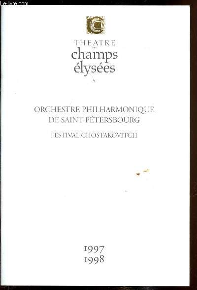 Thtre des champs Elyses - Alain Durel - Orchestre philarmonique de Saint-Ptersbourg - 13,14 t 15 octobre 1997 -